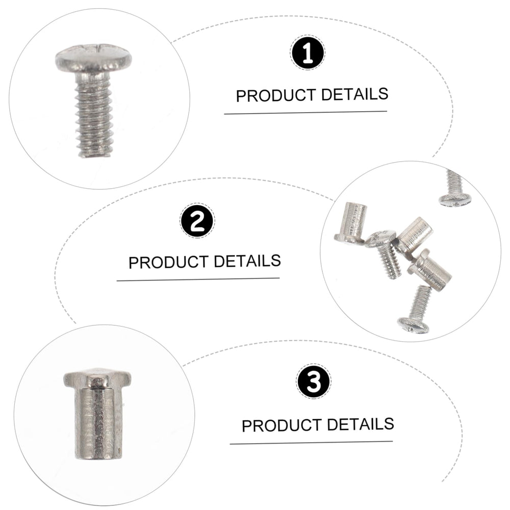 Spectacle screws kit - metal components close-up