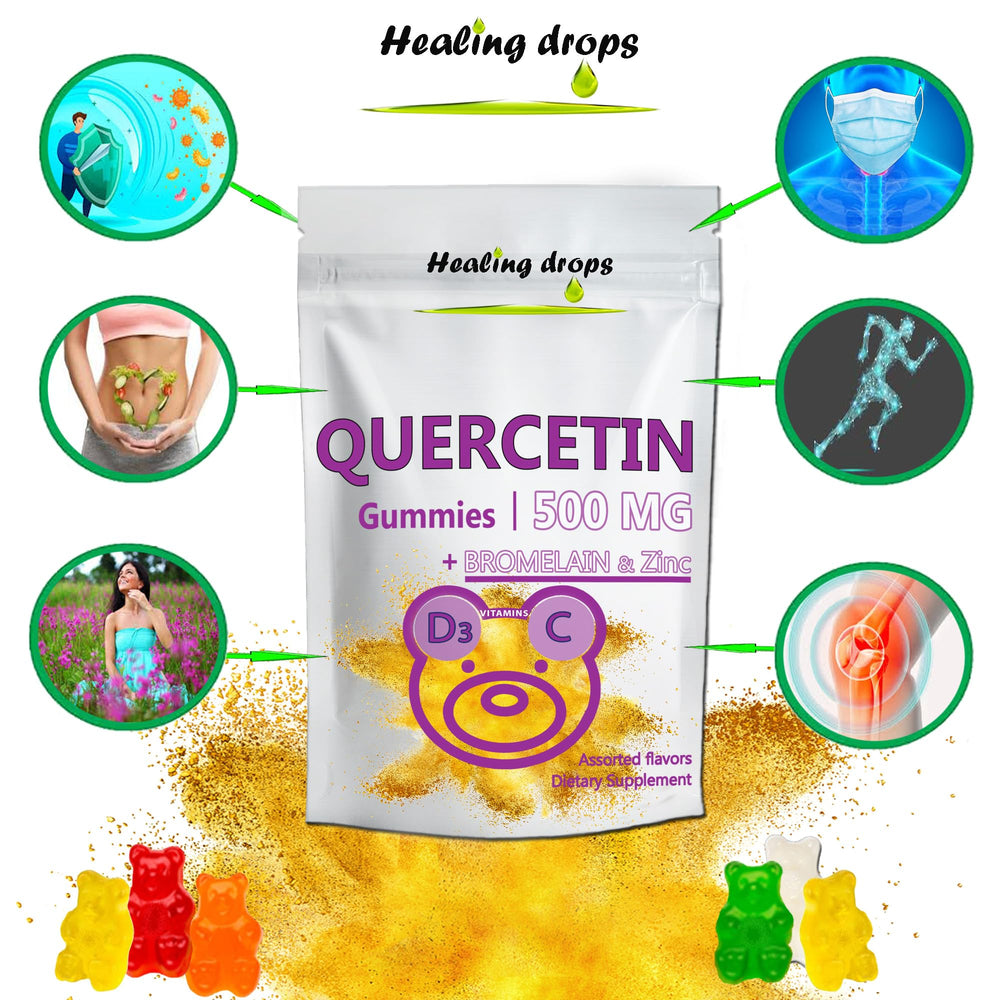 Close-up of Quercetin Gummies with Bromelain