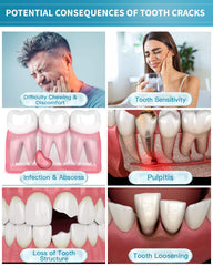 Dentine repair process showing cracks sealing
