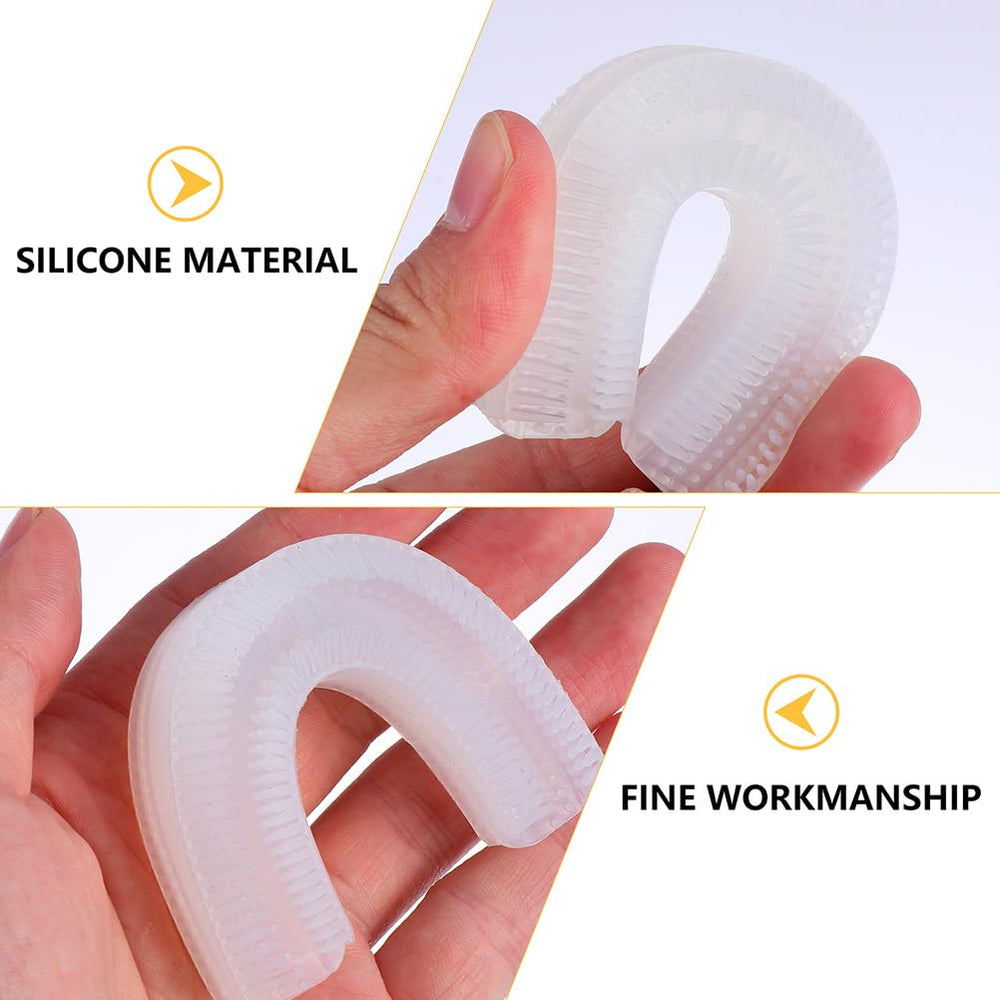 Gum massage feature of U-shaped silicone head