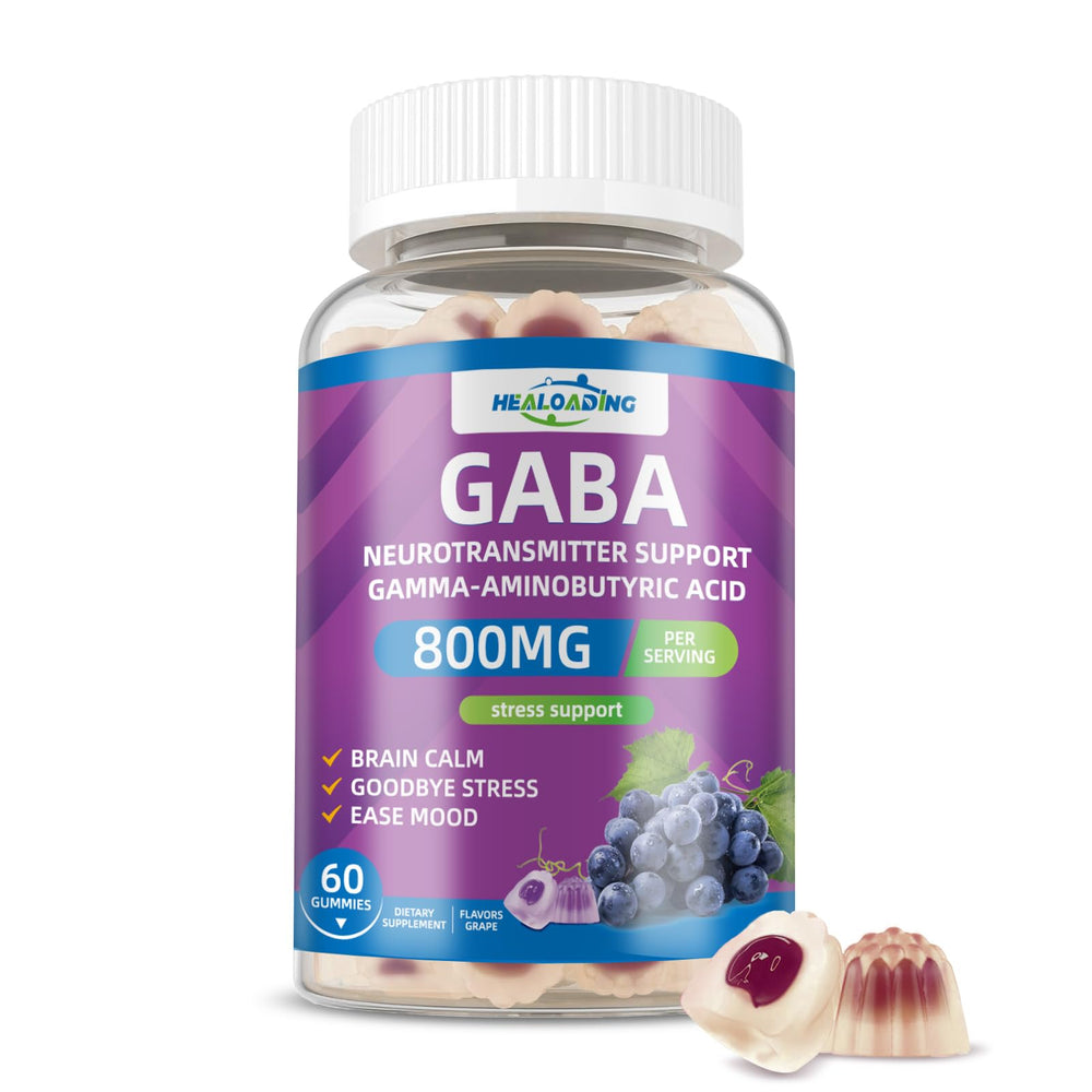 Hero image of HEALOADING GABA Gummies bottle for nighttime relaxation
