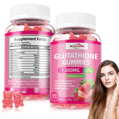 Nutrition facts and directions for HEALOADING Glutathione Gummies