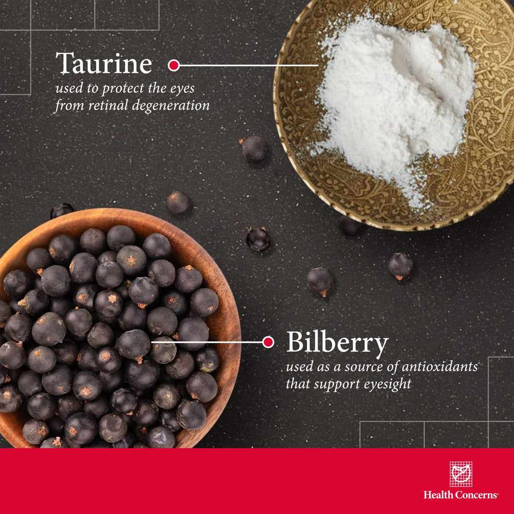 Lutein capsules and taurine supplement ingredients