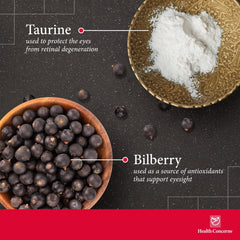 Lutein capsules and taurine supplement ingredients