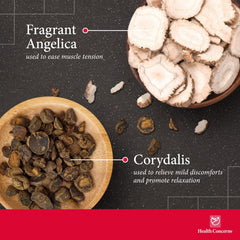 Herbal formula of Corydalis root, Angelica, Myrrh, and Salvia