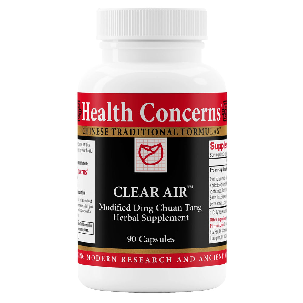 Bottle of Health Concerns Clear Air with 90 capsules