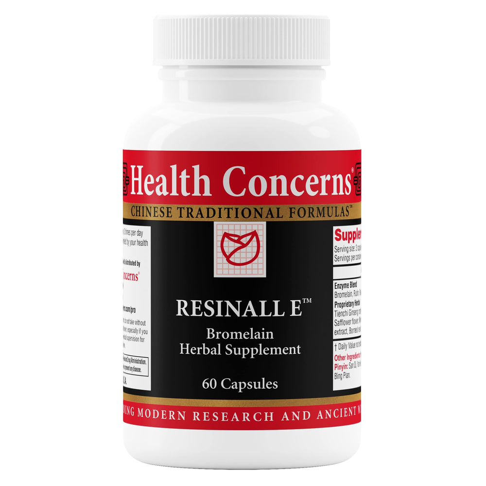 Health Concerns Resinall E bottle label