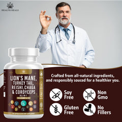 Chaga mushroom ingredient close-up for Health Heals blend