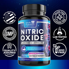 Health Nutrition Naturals bottle on gym counter with supplements