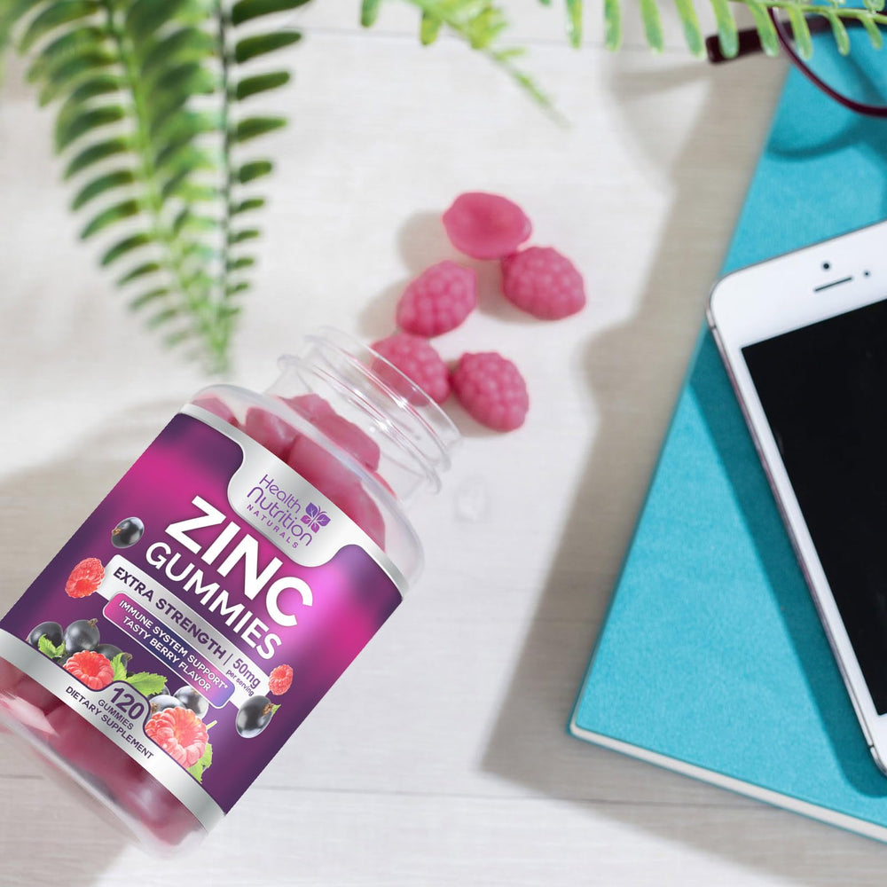 Health Nutrition Naturals zinc gummies packaging