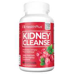 Health Plus Advanced Kidney Cleanse bottle illustrating urinary tract wellness support.