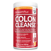 Front view of Health Plus Colon Cleanse orange 9 oz jar
