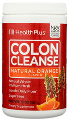 Health Plus Colon Cleanse Orange bottle front highlights accessible daily digestive support.