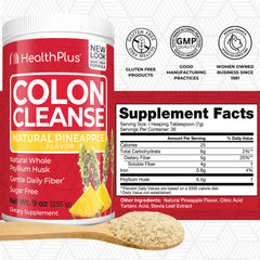 Colon Cleanse pineapple flavor bottle label