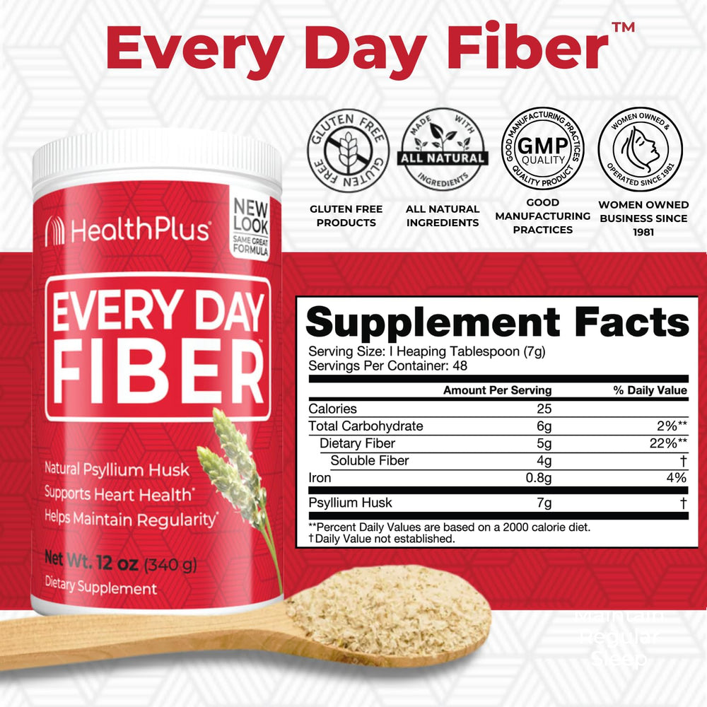 Health Plus Every Day Fiber powder in scoop