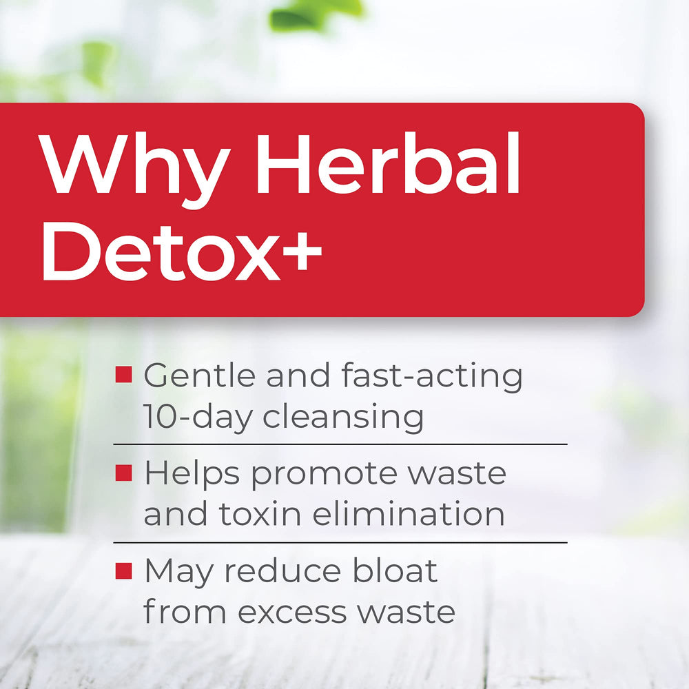 Health Plus Herbal Detox+ label details for ingredient transparency and serving guidance.