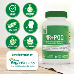 NR with PQQ ingredients close-up