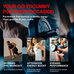 Gummies featuring electrolytes, BCAA, L-Carnitine and Taurine for enhanced performance