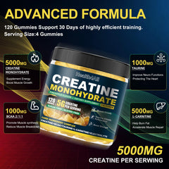 Health4All Creatine Monohydrate Gummies pineapple-flavor highlight on-the-go energy support.