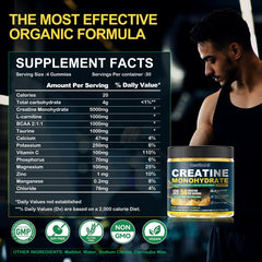 Health4All Creatine Monohydrate Gummies serving cup emphasizes 5g per serving for energy.