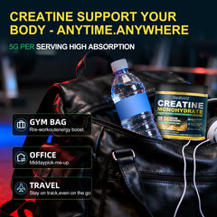 On-the-go vegan creatine gummies in a compact package