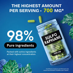 Close-up of stabilized sulforaphane powder illustration