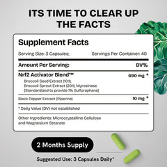 Lifestyle shot featuring Healthbiotics sulforaphane with greens