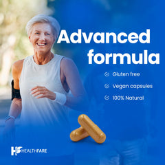 All-natural ingredients label for Healthfare aged black garlic