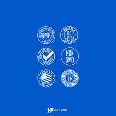 Healthfare aged black garlic bottle in a kitchen setting