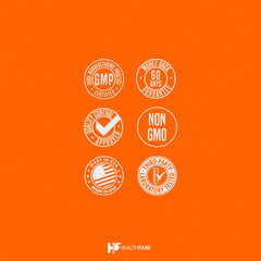 Dietary supplement bottle on white background