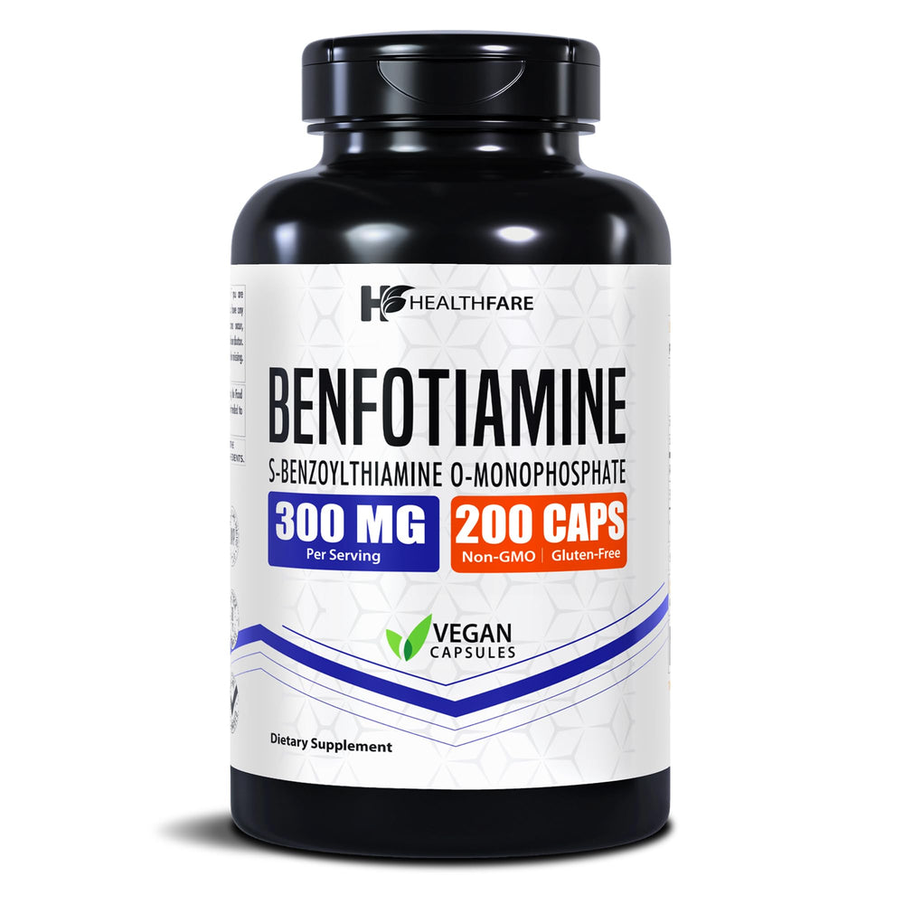 Healthfare Benfotiamine 300mg – 200 Veg Capsules hero image