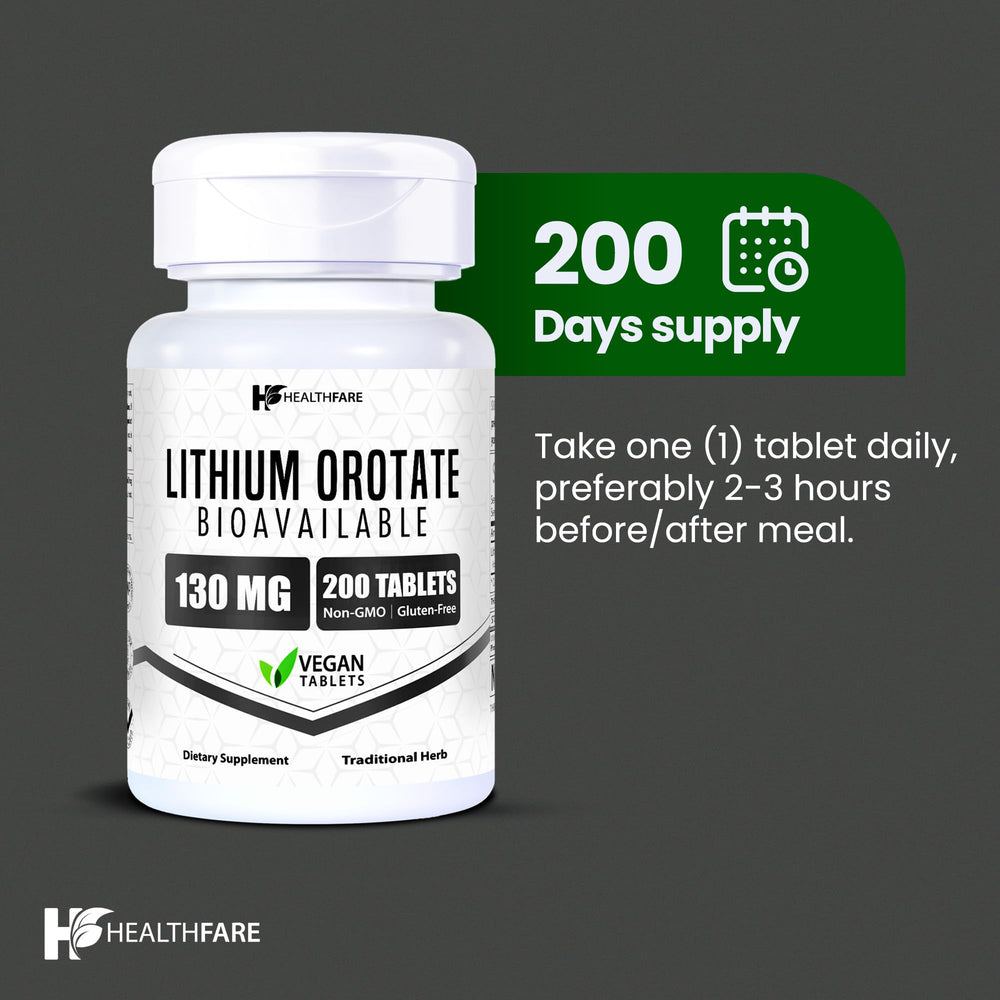 Mood support concept with lithium orotate supplement