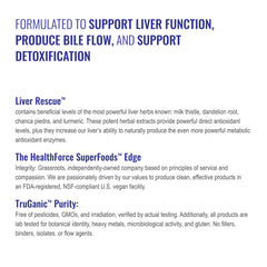 Vegan, kosher, gluten-free certification icons for Liver Rescue