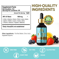 Dropper releasing liquid from HealthGEM BP 157 bottle