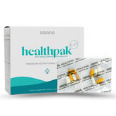 USANA HealthPak AM/PM daily packets arranged in a 56-pack supply
