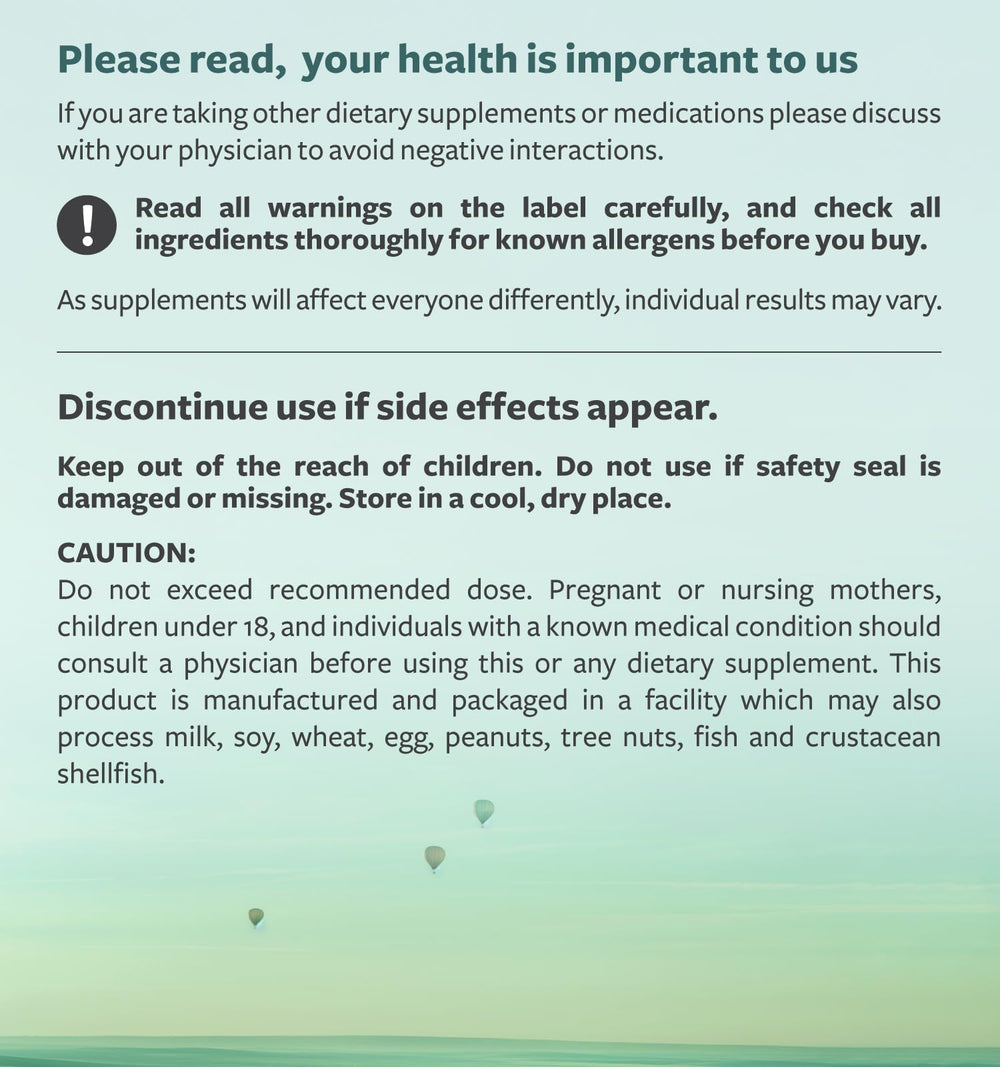 Healths Harmony label-design-closeup demonstrates transparent, quality-focused formulation.