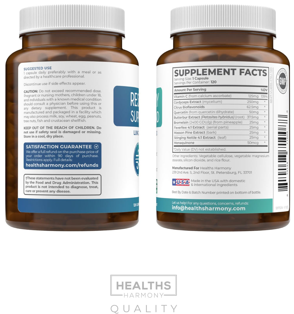 Healths Harmony pine-masson-bark-extract-blend visual hints at botanicals aiding breathing.