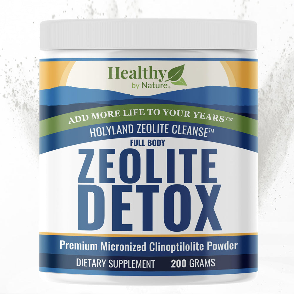Healthy by Nature HolyLand Zeolite Cleanse canister ready for gentle detox support
