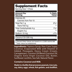 Close-up of a single 500 mg Coconut Oil Soft Chew