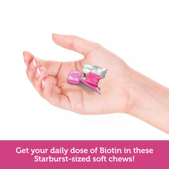 Boxed Healthy Delights Naturals Biotin Soft Chews with chews visible