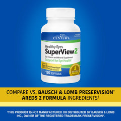 Label of Healthy Eyes SuperView 2 Softgels 120-count bottle