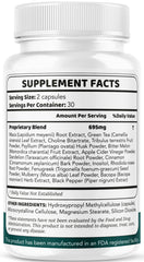 Healthy Flow bottle and 60 capsules on white surface