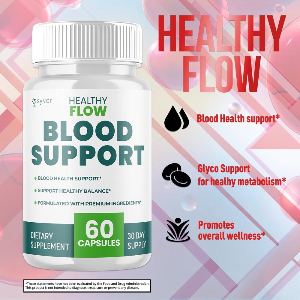 Advanced formula Healthy Flow Blood Support Capsules label