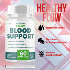 Advanced formula Healthy Flow Blood Support Capsules label