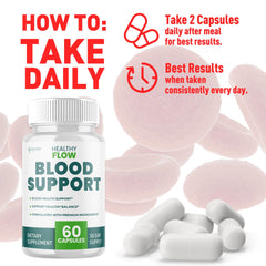 Close-up of Healthy Flow Blood Support Capsules
