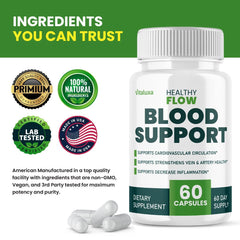 Healthy Flow Blood Support packaging on white background