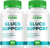 Front view of Healthy Flow Capsules bottle