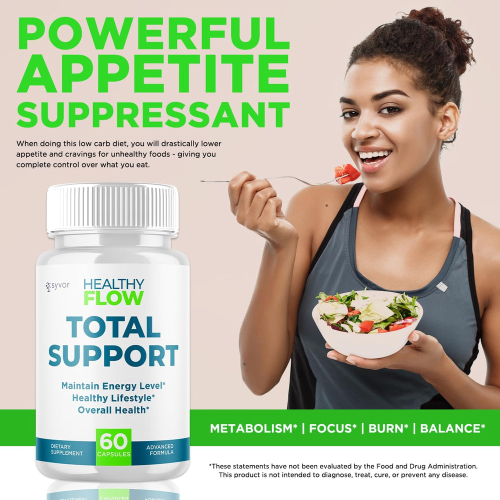 Healthy Flow Total Support pills with natural imagery