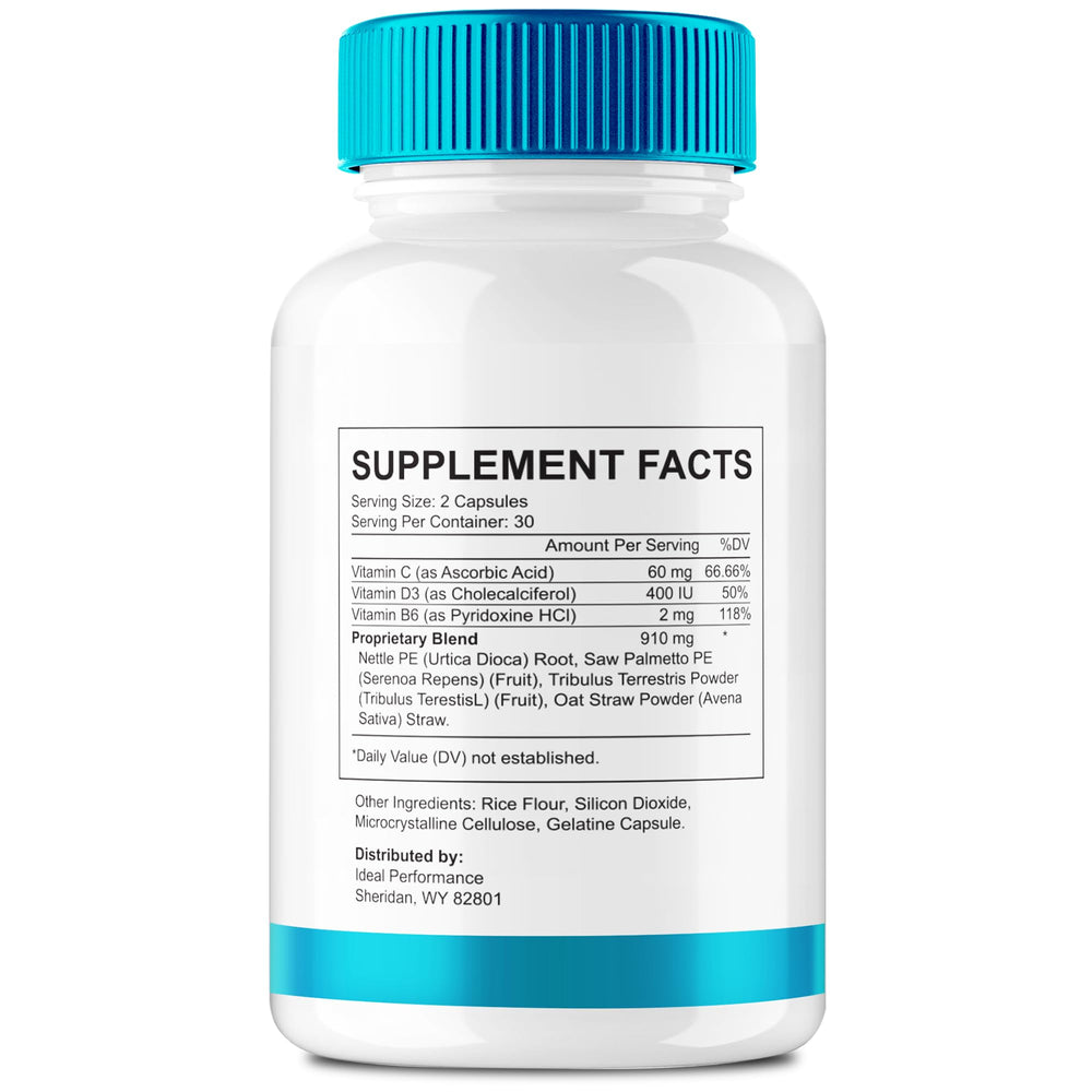 Healthy Flow Total Support Capsules bottle back label