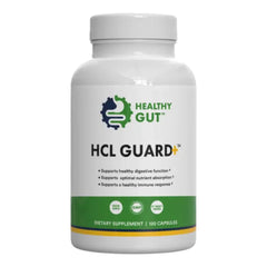 Healthy Gut HCL Guard+ bottle with front label